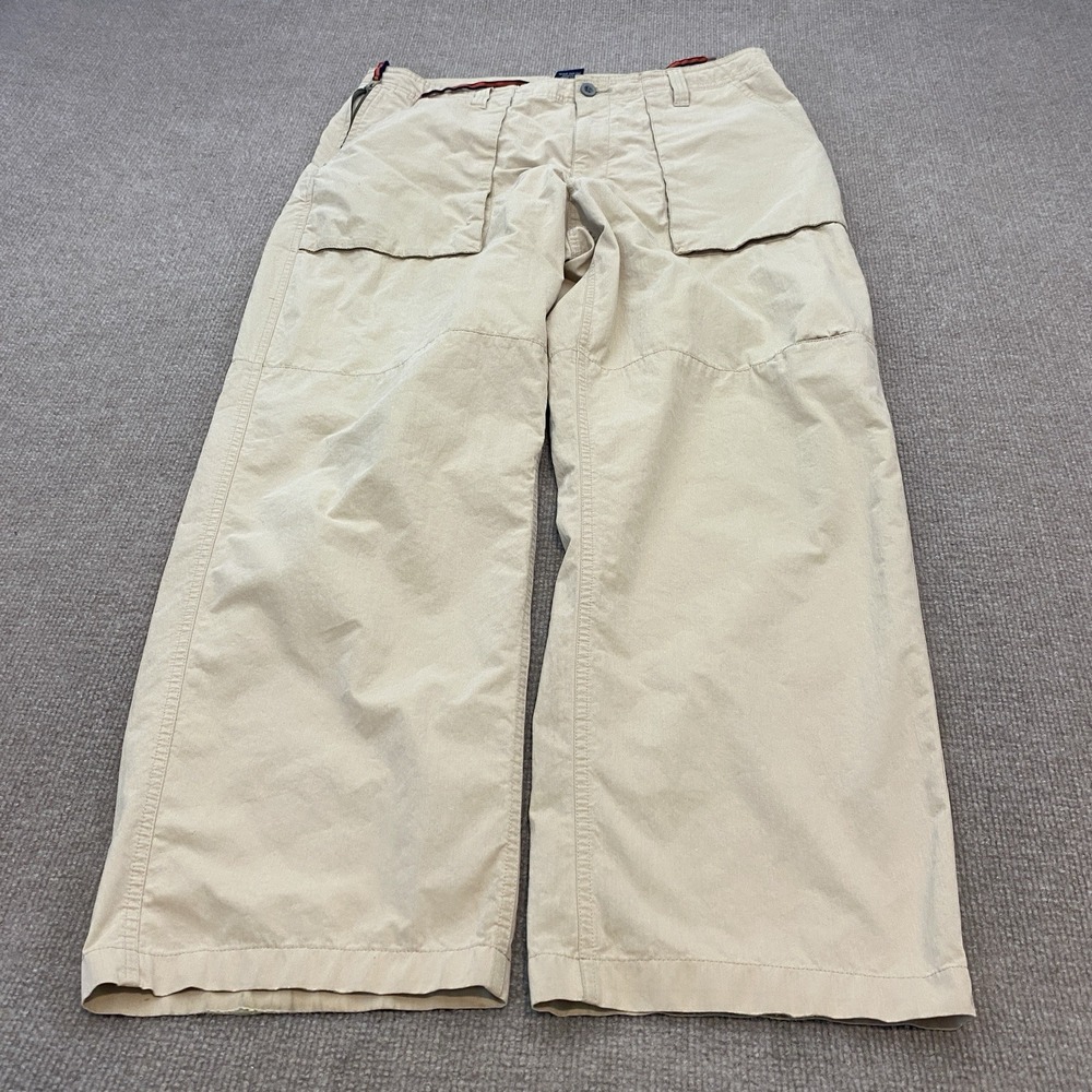 Vintage Gap Parachute Pants Mens Large Fits 34x29 Beige Baggy Y2K Skater